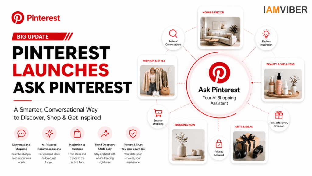 Pinterest Launches Ask Pinterest AI shopping assistant helping users discover products through conversational commerce and personalized recommendations