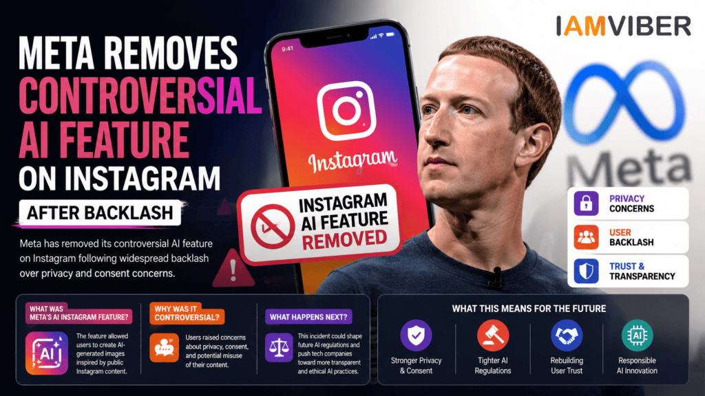 Meta Removes Controversial AI Feature on Instagram After Backlash – Mark Zuckerberg, Instagram AI feature removed, Meta Instagram feature, AI privacy concerns
