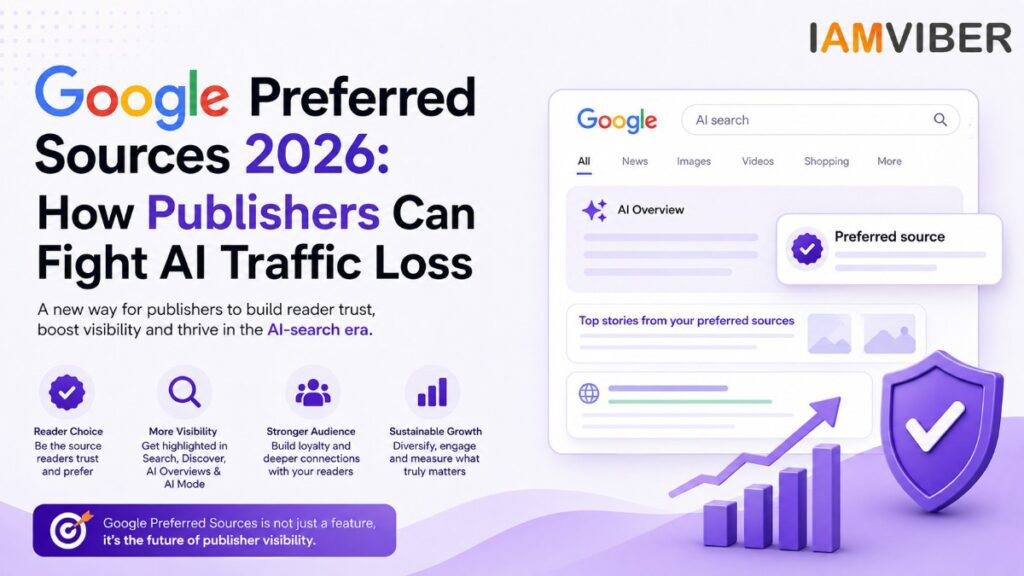 Google Preferred Sources 2026 helping publishers fight AI traffic loss through stronger visibility, reader trust, and audience growth