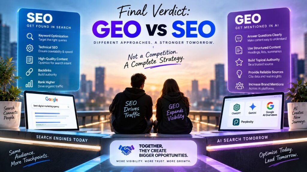 GEO vs SEO: Final verdict on SEO and Generative Engine Optimization for stronger search and AI visibility in 2026
