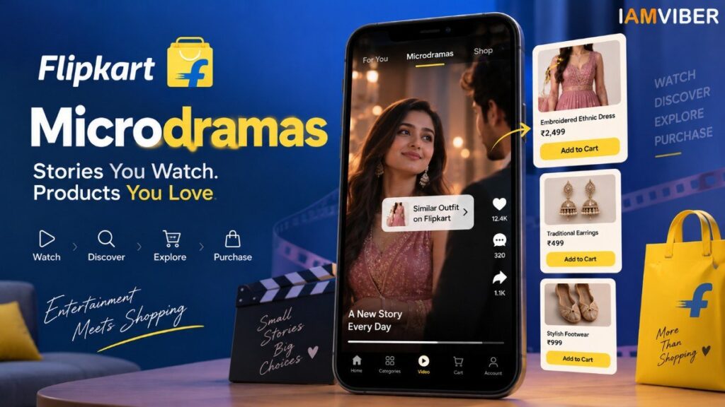Flipkart microdramas video commerce showing entertainment, product discovery and online shopping