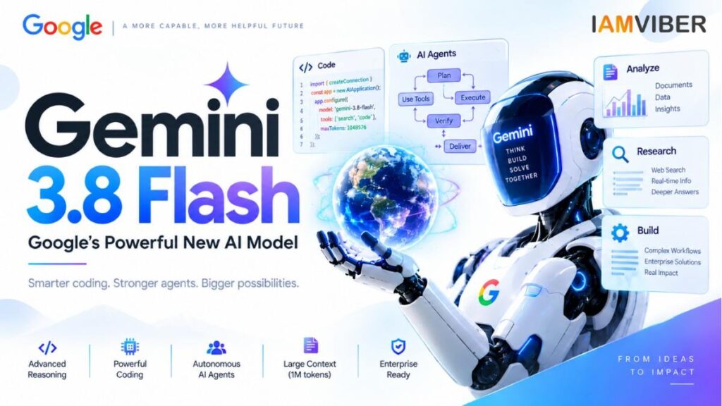 Gemini 3.8 Flash Google AI model with coding, autonomous agents and enterprise workflows