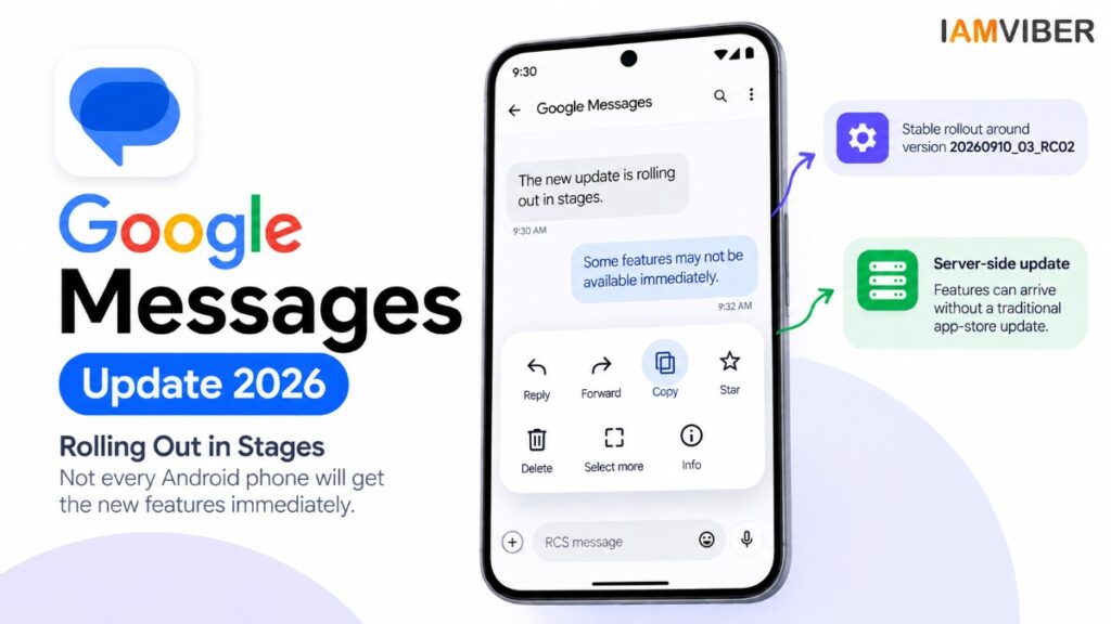 Google Messages update 2026 with new gestures and copy features | IAM VIBER