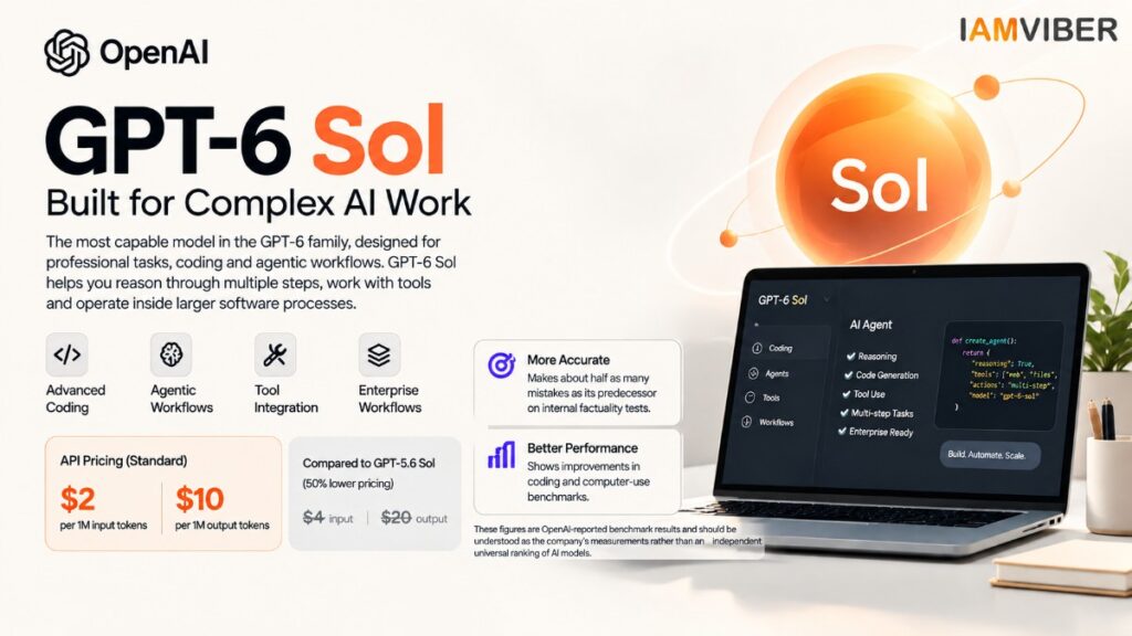 GPT-6 Sol designed for complex AI work, coding and agentic workflows | IAMVIBER