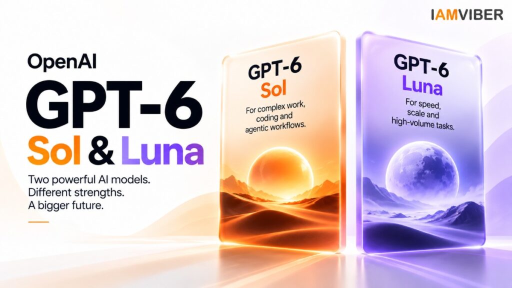 GPT-6 Sol and Luna AI models from OpenAI for complex work, speed and scale | IAMVIBER