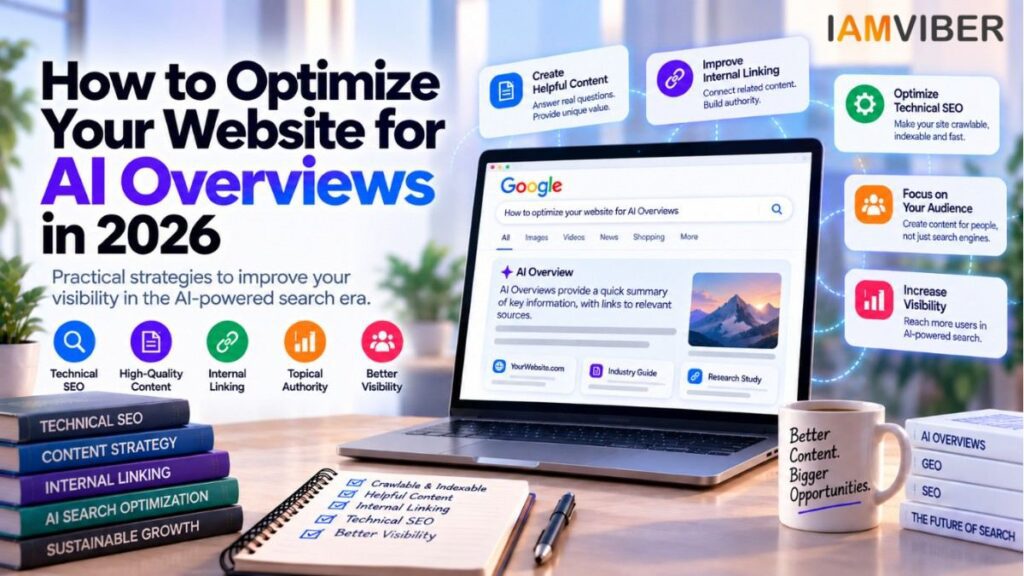 How to Optimize Your Website for AI Overviews in 2026: SEO strategies for AI search visibility | GEO vs SEO